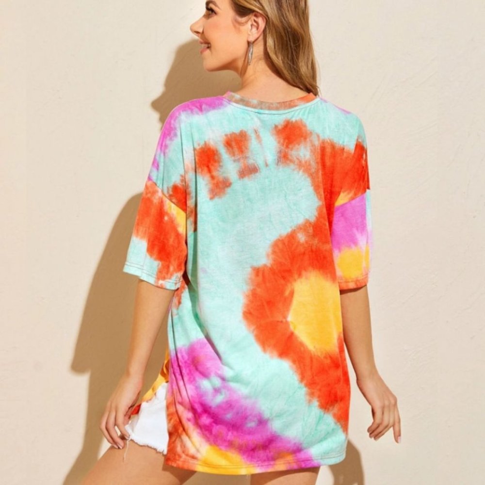 POPSICLE - TYE DYE T SHIRT OVERSIZE TEE - Picture 2 of 7